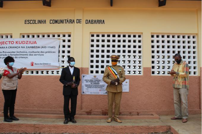 Moment of the inauguration of the Dabarra Community School, in Milange